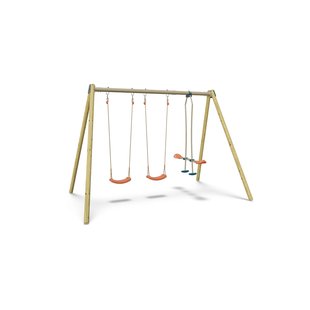 Schommel Blou Hout 4 Personen 230cm