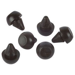 Fix-o-moll Zwarte Dempers Voor Stalen Deurkaders Ø6 Mm – Set Van 6 Stuks