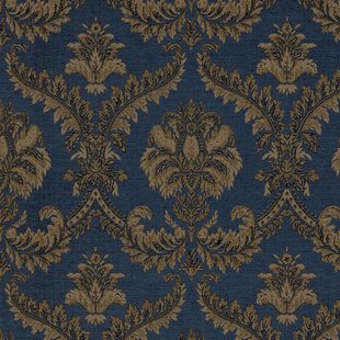 Vliesbehang Classic & Elegant 23609 - Marineblauw - Goudbruin Met Glans - 10,05 M X 53 Cm