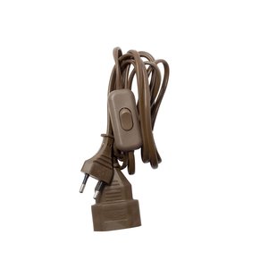 Chacon Verlengsnoer Met Eurostekker Bruin 2 Meter