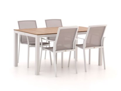 Bellagio Dranera/Fidenza 160cm dining tuinset 5-delig stapelbaar - Laagste prijsgarantie!