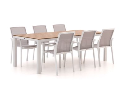 Bellagio Dranera/Fidenza 220cm dining tuinset 7-delig stapelbaar - Laagste prijsgarantie!