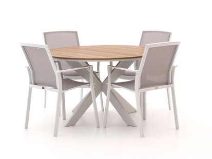 Bellagio Dranera/Fidenza ø126cm dining tuinset 5-delig stapelbaar - Laagste prijsgarantie!