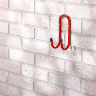 Mottez Dubbele Haak Rood Ø10mm 70mm