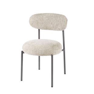 AnLi Style Eetkamerstoel round - Tissee Cargo zand - set van 2