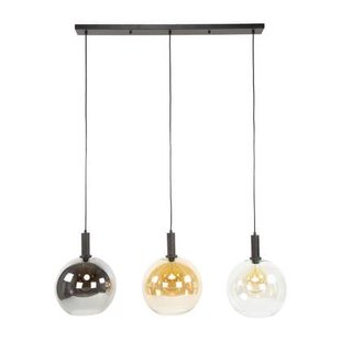 Fraaai Bruno hanglamp tricolore 3-lichts - artic zwart