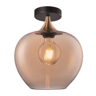 Freelight Plafondlamp Fresu Amber Glas Ø 24cm Fitting E27