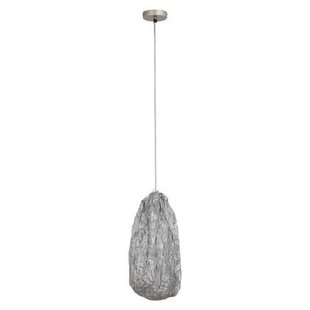 PTMD Maitia Silver Rough Looking Fabric Ceiling Lamp