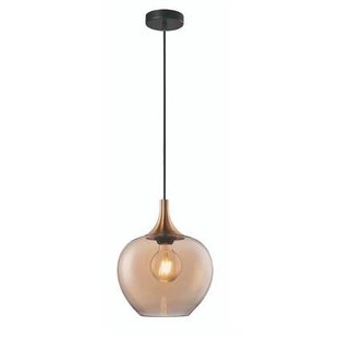 Freelight Plafondlamp Fresu Amber Glas Ø 24cm Fitting E27