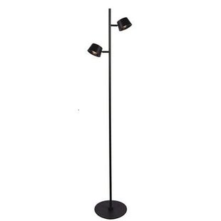 Freelight Vloerlamp Cugino Zwart 2 Lichts incl. Dimmers 150cm