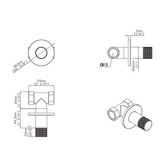 Bidetkraan BWS Sensa Koud Water Geborsteld Brons PVD