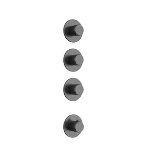 Afbouwdeel Inbouw Douchethermostaat BWS Sensa 3 Weg 3 Stopkranen Gunmetal PVD (excl. inbouwdeel)