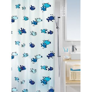 Spirella Douchegordijn Hugo Blauw 180cm