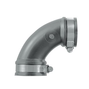 50-38mm Bocht Flex.rubber Grijs