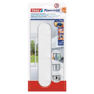Tesa Powerstrips Hakenrekje Wit