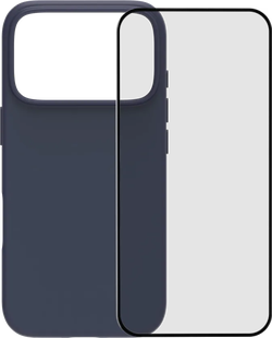 BlueBuilt Protective Back Cover met MagSafe iPhone 17 Pro Blauw + iPhone 17 Pro Screenprotector Glas