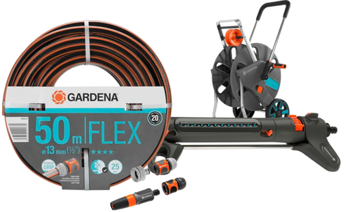 Gardena Comfort FLEX 50m CleverRoll M Small Sproeierpakket