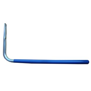 Mottez Haak Recht Grijs/blauw Ø16mm 420mm