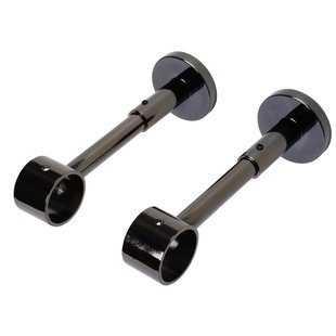 Decomode Gordijn Ophangsteunen Zwart Nikkel 28mm