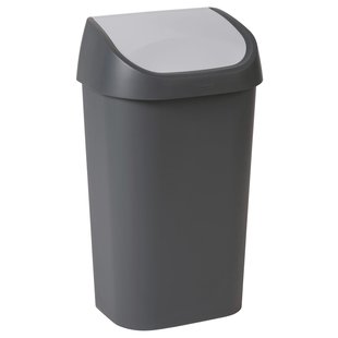 Curver Vuilnisbak Mistral Swing Recycled Pvc Antraciet Lichtgrijs 50l