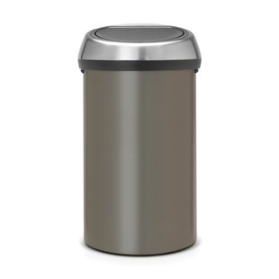 Brabantia Afvalemmer Touch Bin Platinum 60l