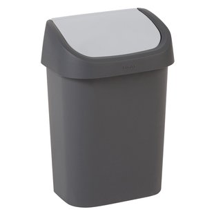 Curver Vuilnisbak Mistral Swing Recycled Pvc Antraciet Lichtgrijs 10l