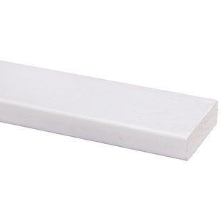Schaaflat - Wit - Hardhout - Gegrond - 21x69mm - 210cm