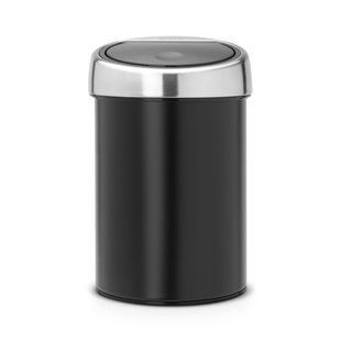 Brabantia Wandafvalemmer Touch Bin 3l Mat Zwart