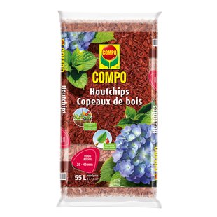 Compo Houtchips Rood 55l