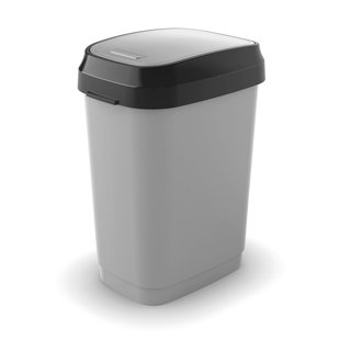 Kis Afvalbak Dual Swing Grijs 25l