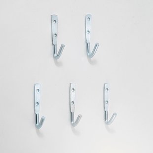 Mottez Haken Set Grijs Metaal 45mm