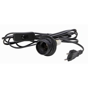 Kopp Euro-aansluitsnoer Met Schakelaar En Lamphouder E27 Zwart