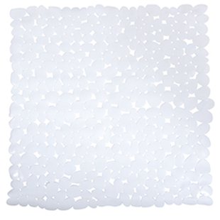 Msv Antislip Badmat Keien - Wit - 53x53cm