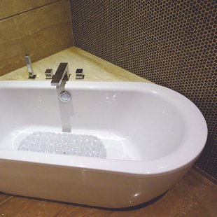 Msv Antislip Badmat Keien Galets - Transparant - 39x99cm