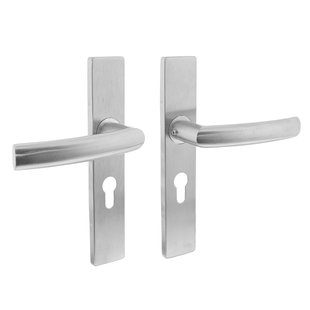 Intersteel Deurkruk Op Schild Blok - Rvs - Geborsteld - Cilindergat - Afstand 55 Mm