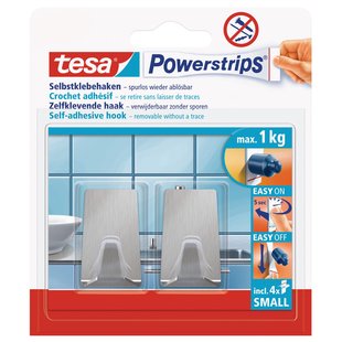 2x Tesa Powerstrips Haken S Metaal