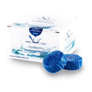 Starbluedisc Toiletblokjes Blauw Voor Geberit Reservoir 12 Stuks Halfjaar Verpakking