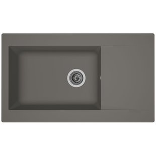 Spoelbak Einna 1 Xl Bak 86x50x20cm Composiet Betongrijs