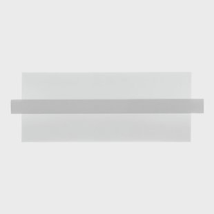 Tablet W1 LED wandlamp, breedte 24 cm, wit Stilnovo - Woonkamer - Modern - Metaal - Hoekig