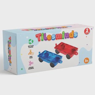 Tilesminds Magnetic Tiles 2 auto's set - Magnetische Tegels