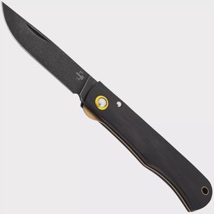 Böker Plus Rusticus Medium All Black 01BP0042, Blackwashed 420 Stainless Steel, Ebony Wood zakmes
