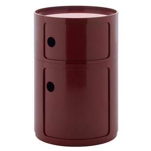 Kartell Componibili New Big Kast Nachtkastje&Oslash;42 (2 Comp.) Burgundy