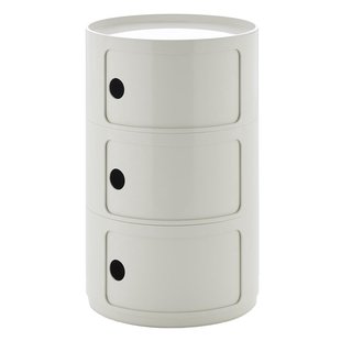 Kartell Componibili New Big Kast Nachtkastje&Oslash;42 (3 Comp.) Wit