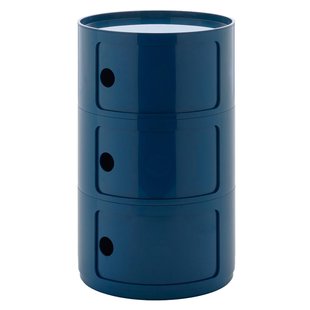 Kartell Componibili New Big Kast Nachtkastje&Oslash;42 (3 Comp.) Blauw