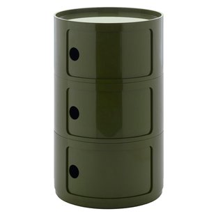 Kartell Componibili New Big Kast Nachtkastje&Oslash;42 (3 Comp.) Donkergroen