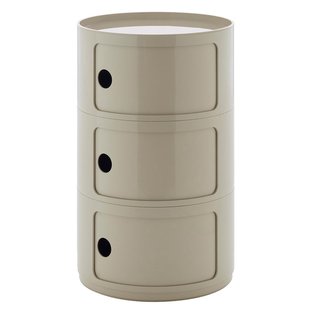 Kartell Componibili New Big Kast Nachtkastje&Oslash;42 (3 Comp.) Duifgrijs