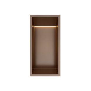 Hotbath &MORE Inbouwbox of inbouwnis - 30x15x10 - with LED IP44 - Tuscan bronze BOX015LTB