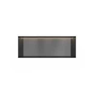 Hotbath &MORE Inbouwbox of inbouwnis - 30x80x10 - frameless + LED - Geborsteld gunmetal PVD BOX080FLBGP