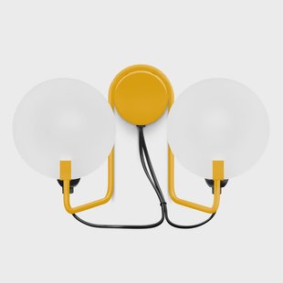 Bugia LED wandlamp, geel, 2-lamps Stilnovo - Woonkamer - Designer - Metaal - Meerdere lampen