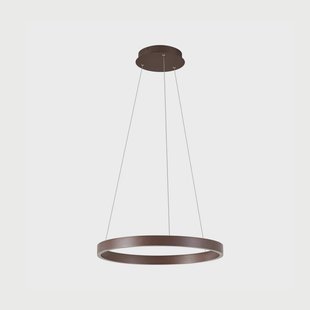Yonam LED hanglamp, Ø 60 cm, 1-lamp, bruin, CCT Lucande - Eetkamer - Modern - Metaal - 1 lamp